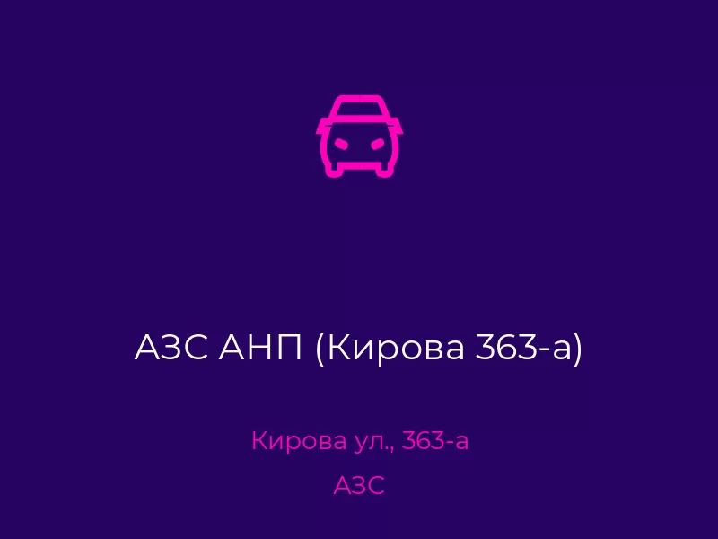 АЗС АНП (Кирова 363-а). Донецк. АЗС