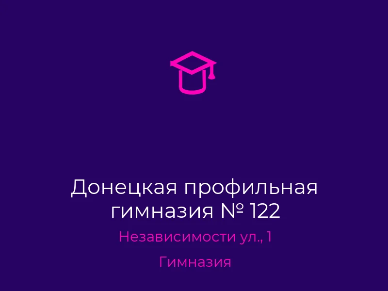 Донецкая профильная гимназия № 122