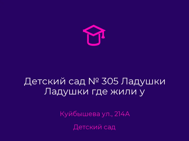 Детский сад № 305 Ладушки Ладушки где жили у