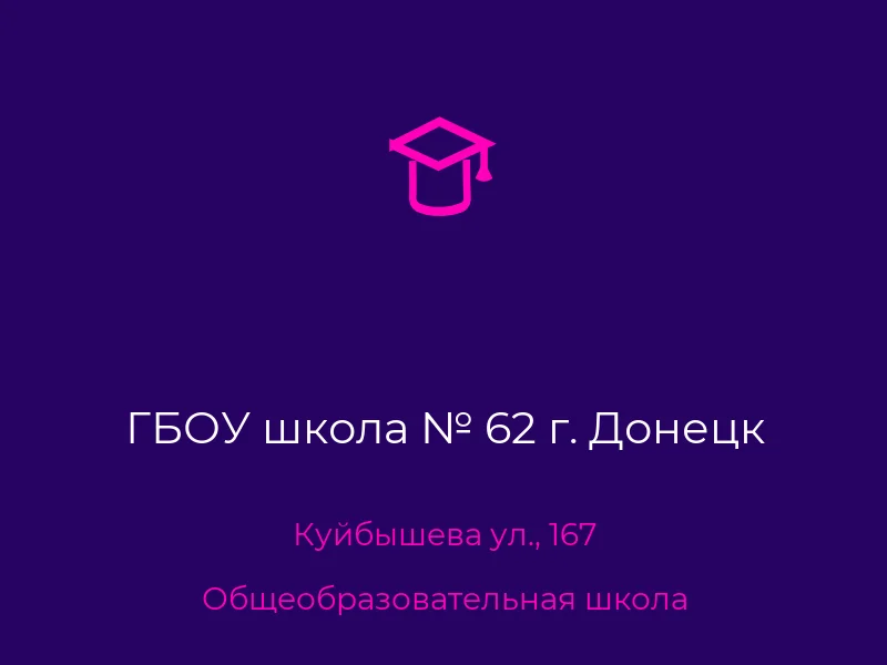 ГБОУ школа № 62 г. Донецк