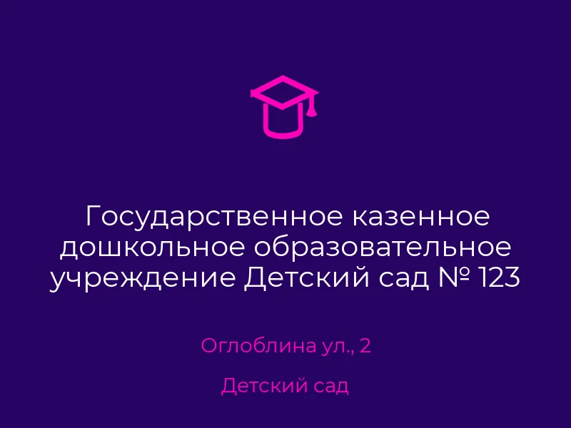 Государственное казенное дошкольное образовательное учреждение Детский сад № 123 комбинированного вида городского округа Донецк