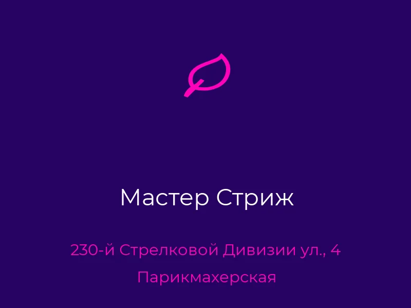 Мастер Стриж